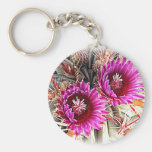 Purple Cactus Bloom Key Chain