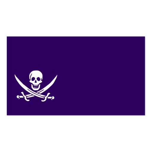 Purple Calico Jack Business Card Template (front side)