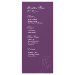 Purple Calla Lilies Reception Menu Personalized Rack Card