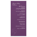 Purple Calla Lilies Wedding Program Rack Card Template