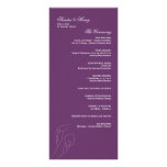 Purple Calla Lilies Wedding Program Rack Card Template