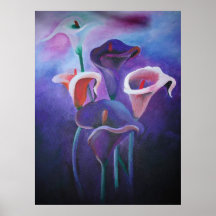 Purple Calla Poster
