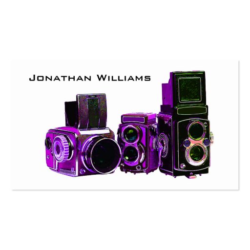 Purple Camera Photography Business Cards