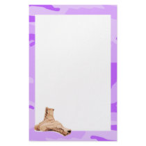 Purple Camo and Combat Boots Stationery