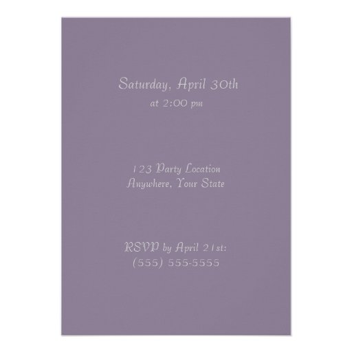 Purple Candy Shoppe Invitation