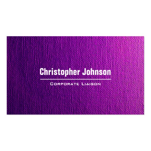Purple Canvas Modern Professional Business Card