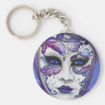 Purple Carnival Mask by PSOVART Keychains