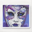 Purple Carnival Mask by PSOVART mousepads