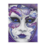 Purple Carnival Mask by PSOVART Postcard