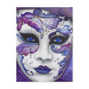 Purple Carnival Mask by PSOVART postcards