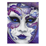 Purple Carnival Mask by PSOVART Postcard