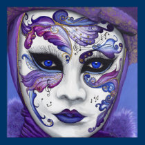 Purple Carnival Mask posters