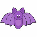 Purple Cartoon Bat Halloween Ornament photo sculptures