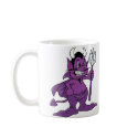 Purple Cartoon Demon mugs by alternateworlds Purple Cartoon Demon mugs