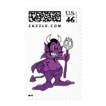 Purple Cartoon Demon postage