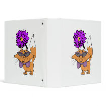 Purple Cat Dude Vinyl Binder