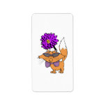 Purple Cat Dude Custom Address Label