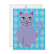Purple Cat invitations