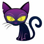Purple Cat Magnet Photo Cutout