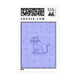 Purple Cat Postage Stamps