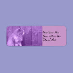 Purple Cat  Return Address Labels