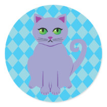 Purple Cat Sticker