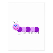 purple caterpillar postcards