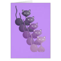 Purple Cats Relaxing cards