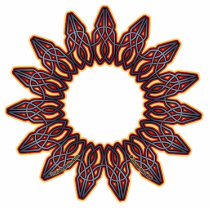 Purple Celtic Circle Knotwork Ornaments photo sculptures