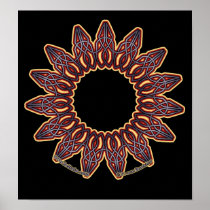 Purple Celtic Circle Knotwork Prints posters