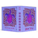 Purple Celtic Knot Turtle Customizable Binder