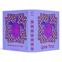Purple Celtic Knot Turtle Customizable Binder