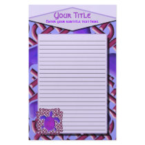 Purple Celtic Knot Turtle Lined Stationery