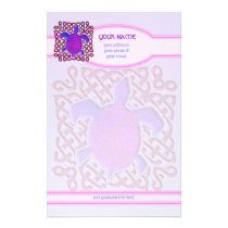 Purple Celtic Knot Turtle Personalized Stationery