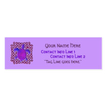 Purple Celtic Knot Turtle Profile Card Business Card