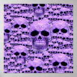 Purple celtic skull posters