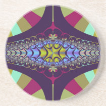 Purple Centipede Fractal Coasters