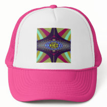 Purple Centipede Fractal Mesh Hat