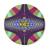 Purple Centipede Fractal Magnet