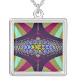 Purple Centipede Fractal Necklace