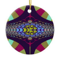 Purple Centipede Fractal Christmas Tree Ornament