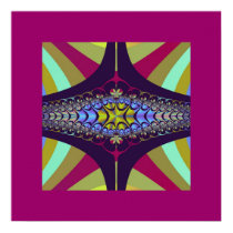 Purple Centipede Fractal Poster