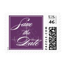 Purple Chandelier Save the Date Postage postage