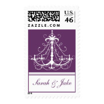 Purple Chandelier - Template postage