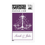 Purple Chandelier - Template postage