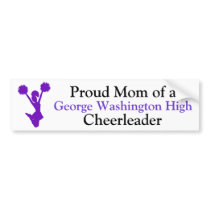 Purple Cheerleader Mom Bumper Sticker