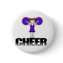 Purple Cheerleading T-shirts and Gifts buttons by sport_shop Purple Cheerleading T-shirts and Gifts buttons