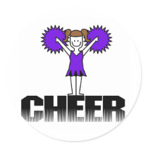 Purple  Cheerleading T-shirts and Gifts stickers