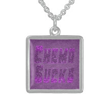 Purple Chemo Sucks Necklace Pendant
