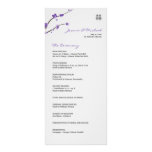 Purple Cherry Blossom Wedding Program Custom Rack Cards